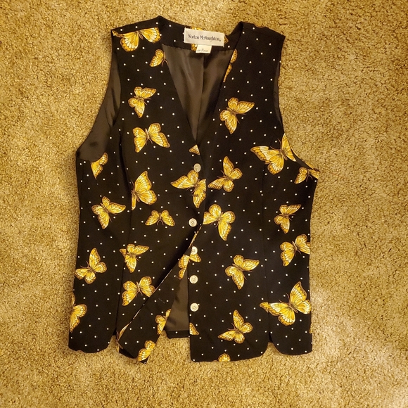 Norton McNaughton vest black and gold white sz 6 - Picture 2 of 9